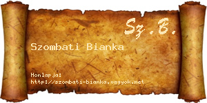 Szombati Bianka névjegykártya