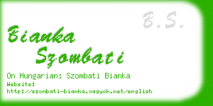 bianka szombati business card